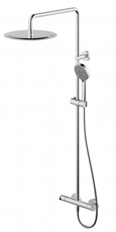 Душевая колонна с термостатическим смесителем для душа Bravat Waterfall