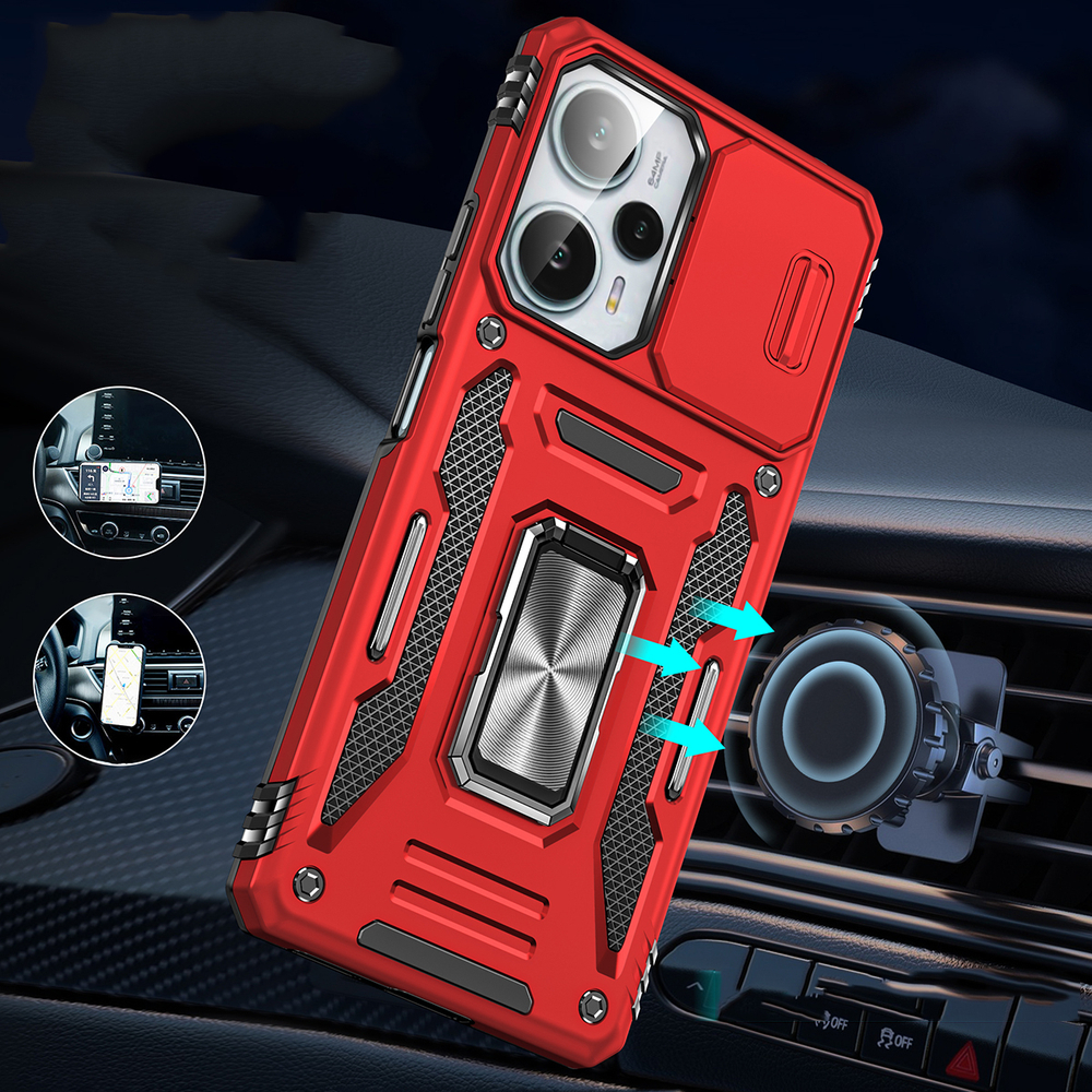 Чехол Safe Case с кольцом и защитой камеры для Xiaomi Poco X5 5G