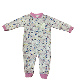 Комбинезон для девочки на кнопках без ножек из кулирки (100% хлопок) на рост 80 см