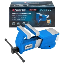 Тиски стальные с наковальней 3''-80мм Forsage F-6540703