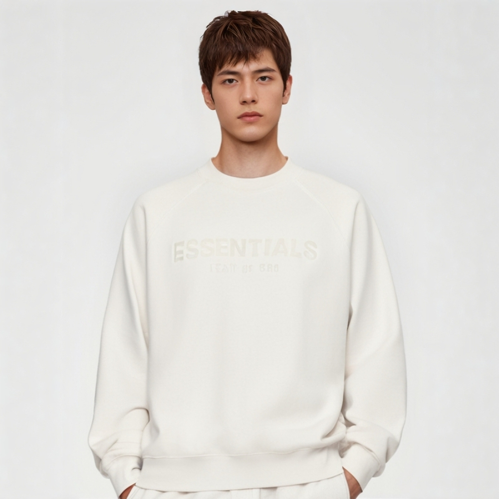 Толстовка Fear of God Essentials FW21 Adult Pullover Crewneck Greige Logo, 192BT212240F