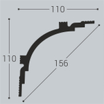 bello deco Карниз XPS К 14 (110x110) 00-00104360