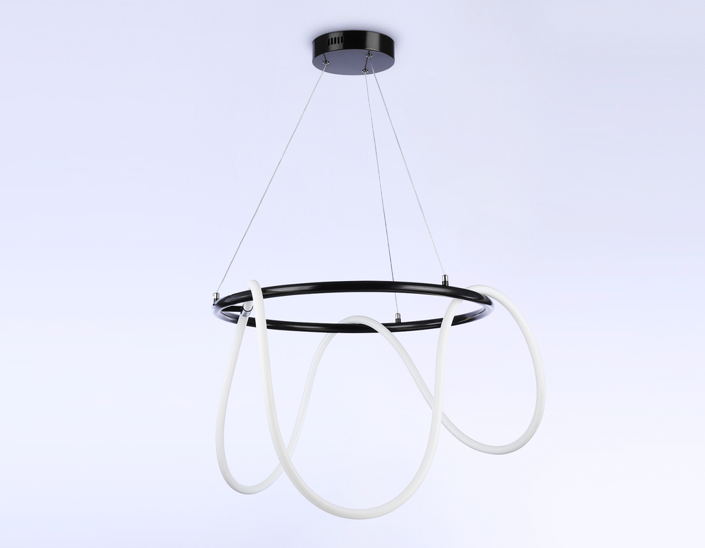 Светильник светодиодный подвесной с пультом FL10501 DCH черный хром 3000K/4200K/6400K 74W D600*1200 (ПДУ РАДИО 2.4G)