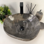 Каменная раковина из речного камня RS-05143 (46*40*15) 0861 из натурального камня