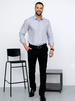 Рубашка классическая с длинным рукавом приталенная