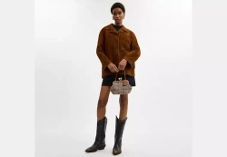 COACH СУМКА KISSLOCK 16, КОРИЧНЕВЫЙ