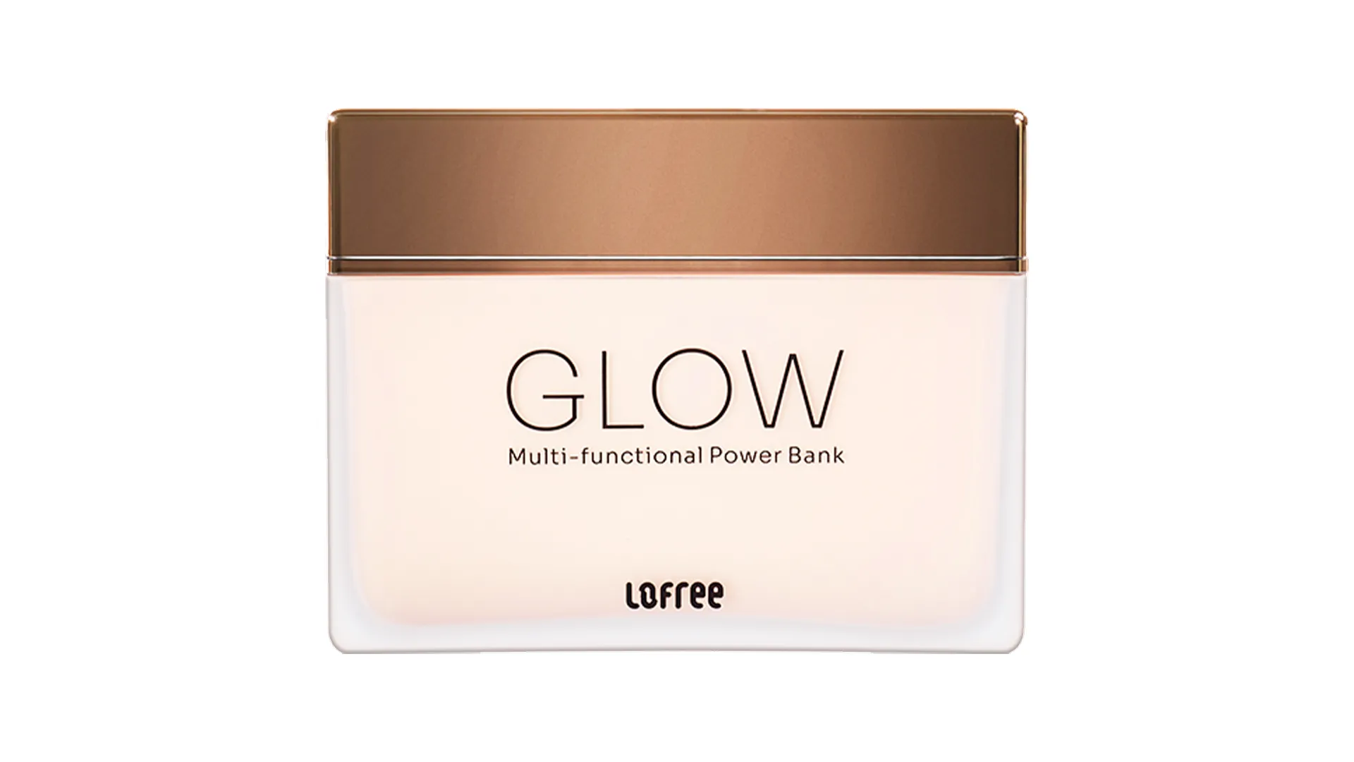Lofree Glow Power Bank 10K Blazing Hour — фронтальное фото на белом фоне