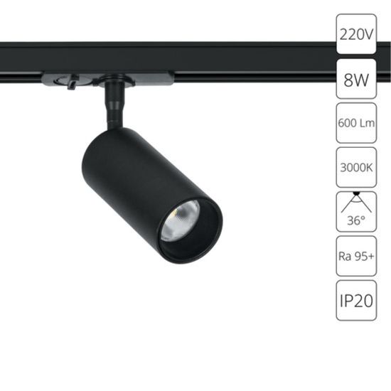 A1335PL-1BK СВЕТИЛЬНИК ПОТОЛОЧНЫЙ AERO 220В 8Вт 600Лм 3000К 90+ 36°