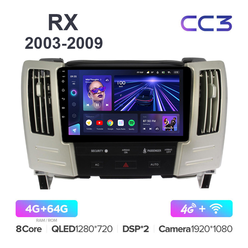 Teyes CC3 9"для Lexus RX 2003-2009