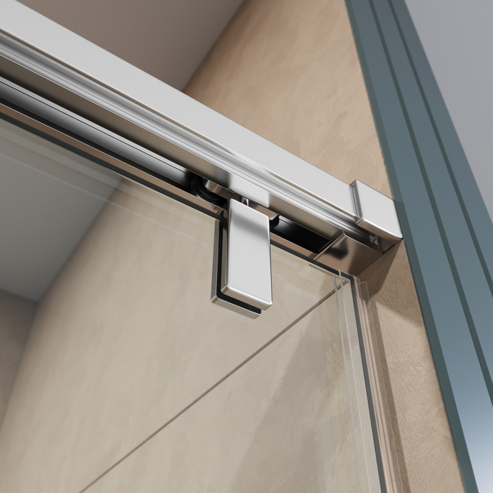 Душевая дверь шириной 150см BelBagno SOFT_CLOSE-1-BF-1-150-C-Cr профиль хром, стекло прозрачное