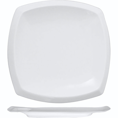 Блюдо «Кунстверк» квадратное;фарфор;,H=35,L=330,B=330мм;белый (Цвет: белый)