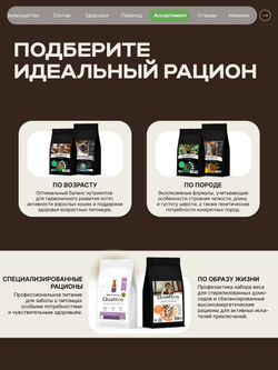 Корм сухой для кошек породы Сиамская кошка, с ягненком, 400 гр, QUATTRO