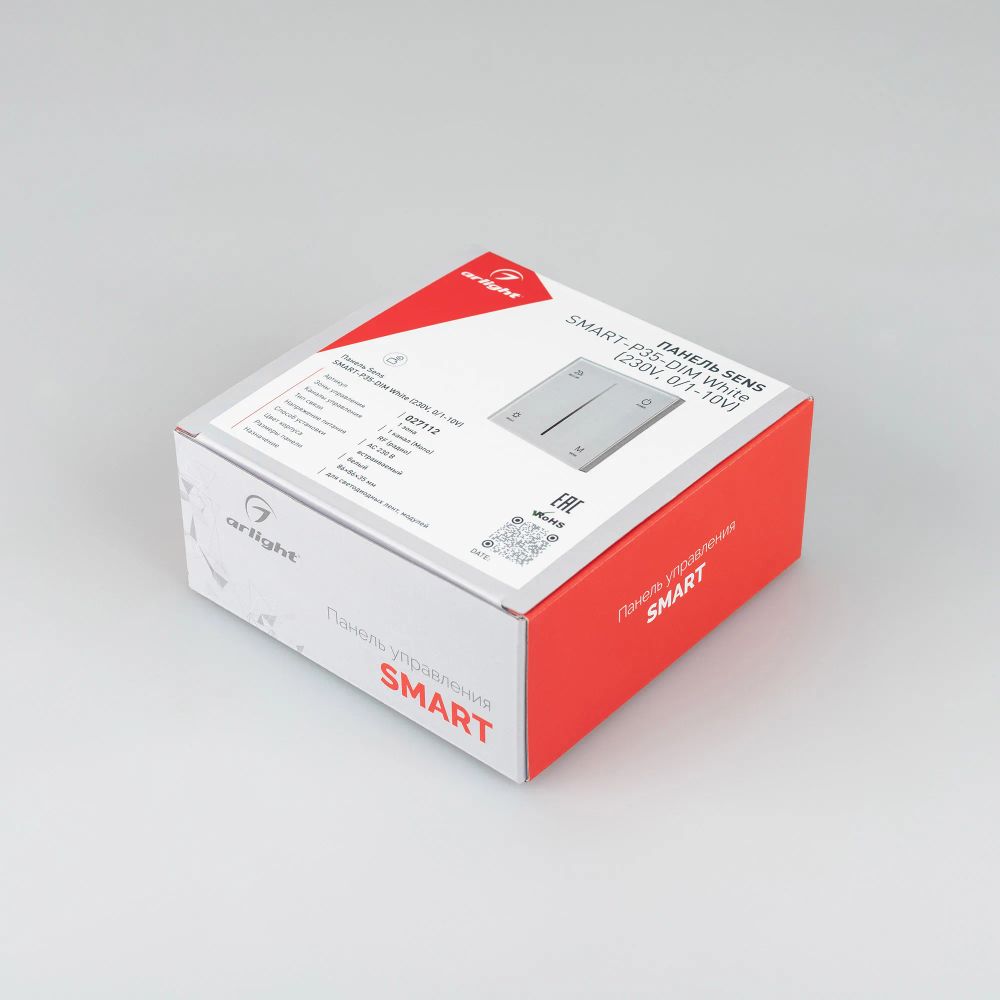 Панель SMART-P35-DIM-IN White (230V, 0-10V, Sens, 2.4G) (Arlight, IP20 Пластик, 5 лет) 027112