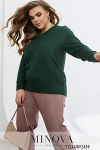 Свитер 2499-зеленый Minova