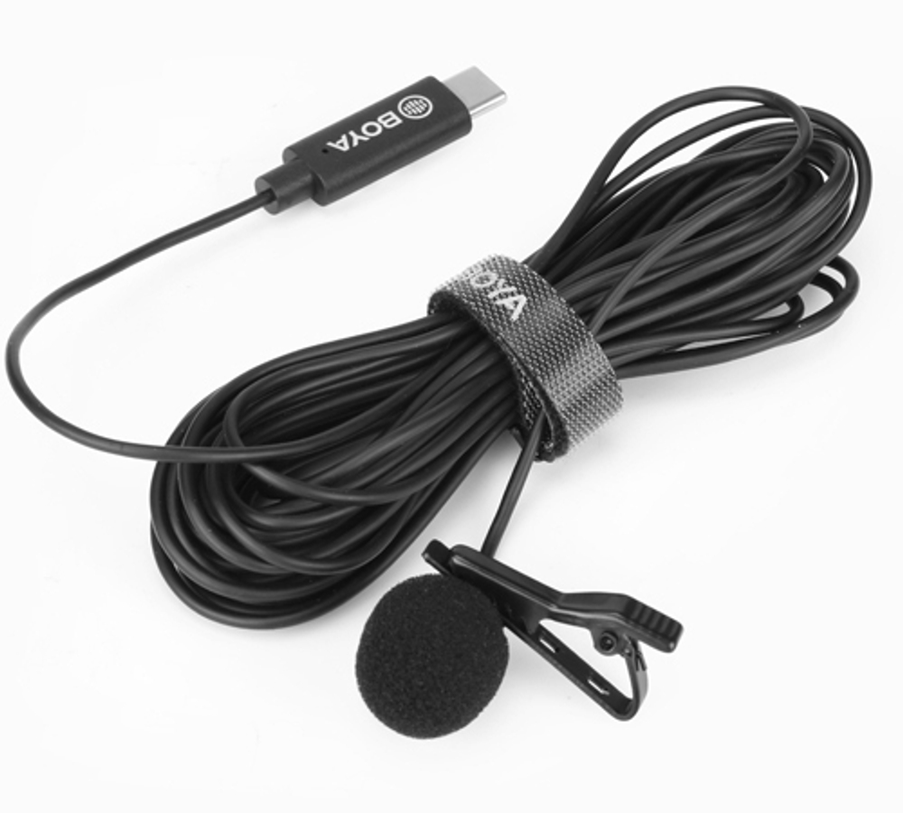 Петличный микрофон Boya BY-M3, всенаправленный, USB Type-C