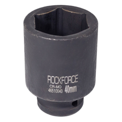 Головка ударная глубокая 40мм 6гр. 1'' RockForce##Rock FORCE RF-48510040