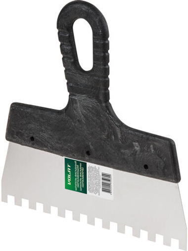 Шпатель фасад. зубчат. нерж.  250мм зуб 10х10 ВОЛАТ