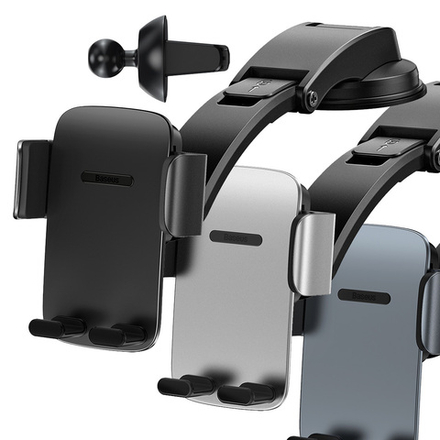 Автомобильный держатель Baseus Easy Control Clamp Car Mount Holder Set (На присоске & На воздуховод)
