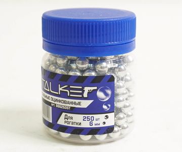 Шарики для рогатки Stalker оцинкованные 6мм, 250 шт. (50 шт./уп.)