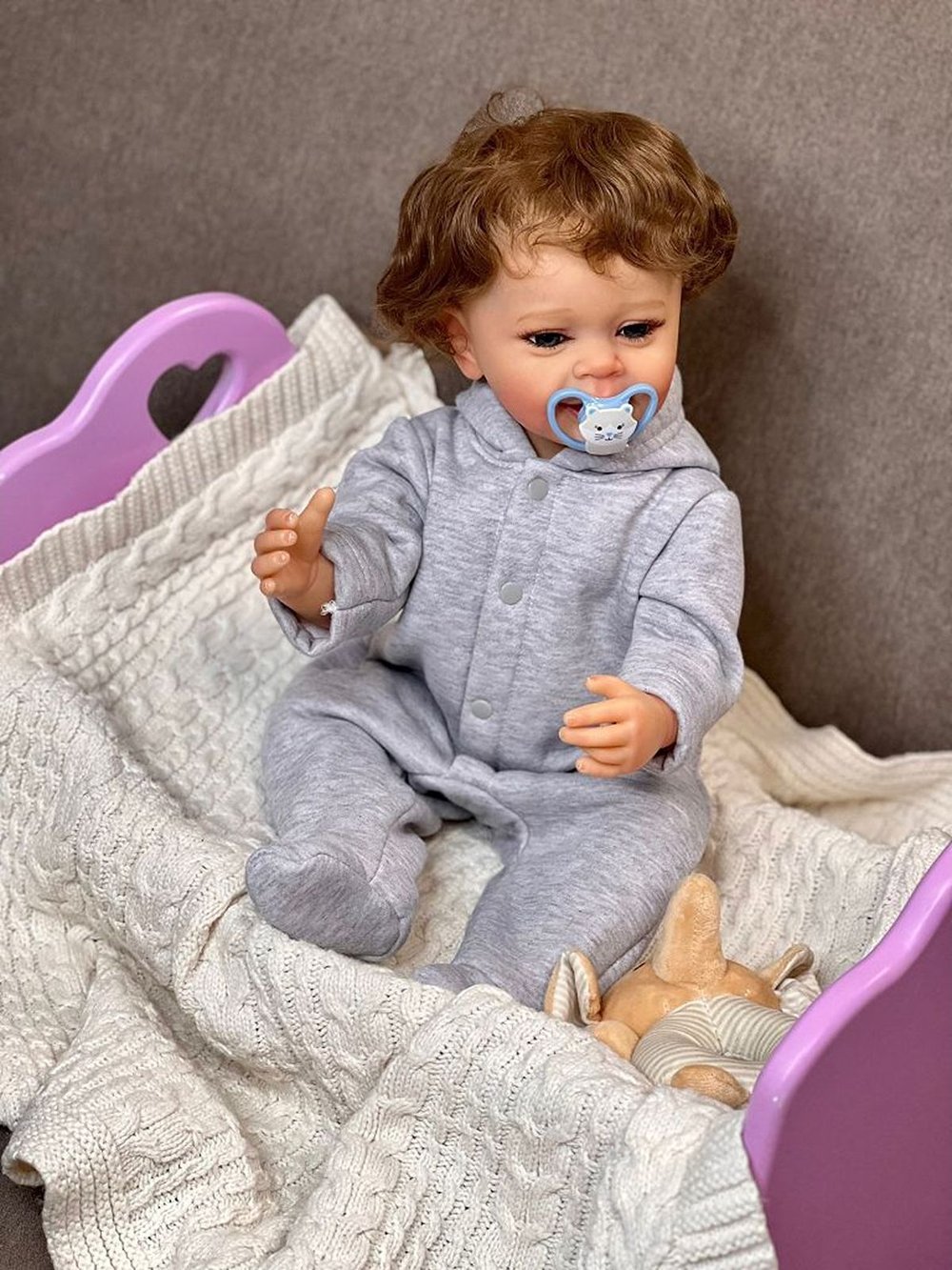 Кукла Реборн виниловая 55см в пакете (FA-155)