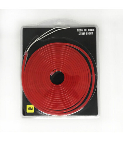 Гибкий неон Красный, 6х12 мм, SMD2835/120, 12 Вольт, кратность резки 1см