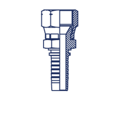 Фитинг DN 06 JIS 14x1.5 (45) (1 шестигранник)