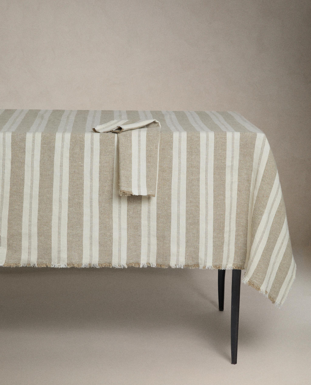 Zara Home скатерть из льна, узор в полоску, 300 200 см