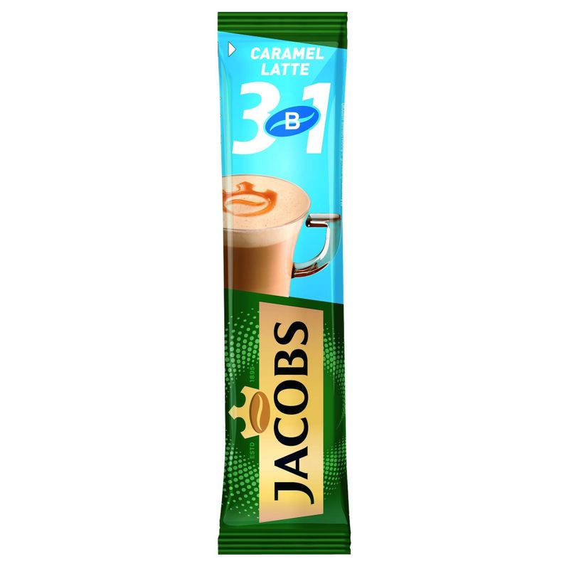 Кофе 3 в1 JACOBS Caramel Latte 12,3 гр/пач 24 пач/упак