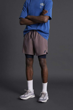 ZARA СПОРТИВНЫЕ ШОРТЫ 2-В-1, СВЕТЛО-ГРАНАТОВЫЙ