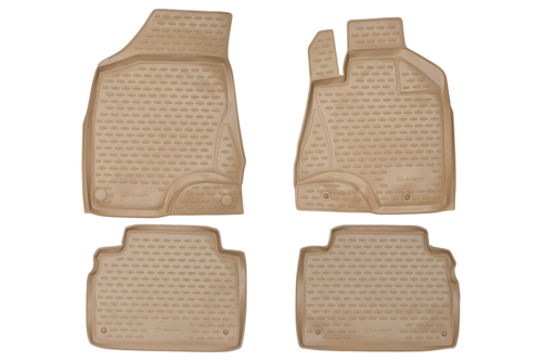 Коврики в салон для TOYOTA Harrier, 2003-2008, правый руль, 4 шт. (полиуретан, бежевые) NLC.48.25.212K