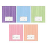 Тетрадь А5 12л., клетка, Канц-Эксмо, скрепка, мелованная бумага, "Полосатые орнамент"