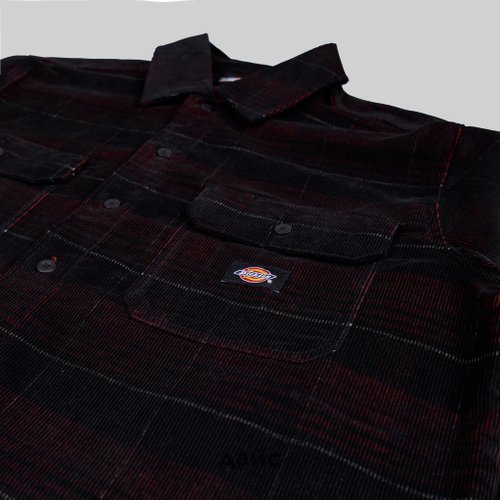 Рубашка мужская Dickies Alma Plaid Long Sleeve Shirt артикул:WLR51_black - купить в магазине Дайс