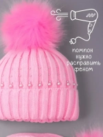 Шапка для девочки зимняя вязаная и шарф