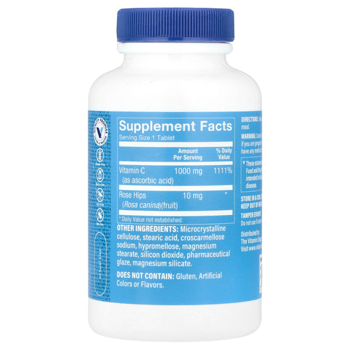 The Vitamin Shoppe, витамин C с шиповником, 100 таблеток