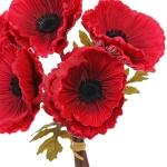 Цветы искусственные «Natur» 30см Маки 5шт бордовые