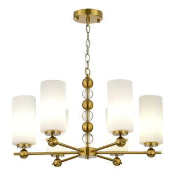 SL2003.303.06 Светильник подвесной ST-Luce латунь/белый E27 6*40W AURORA