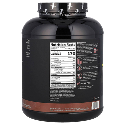 Rule One Proteins, Source7, протеиновая смесь для приготовления напитка, со вкусом шоколада, 2,25 кг (4,97 фунта)