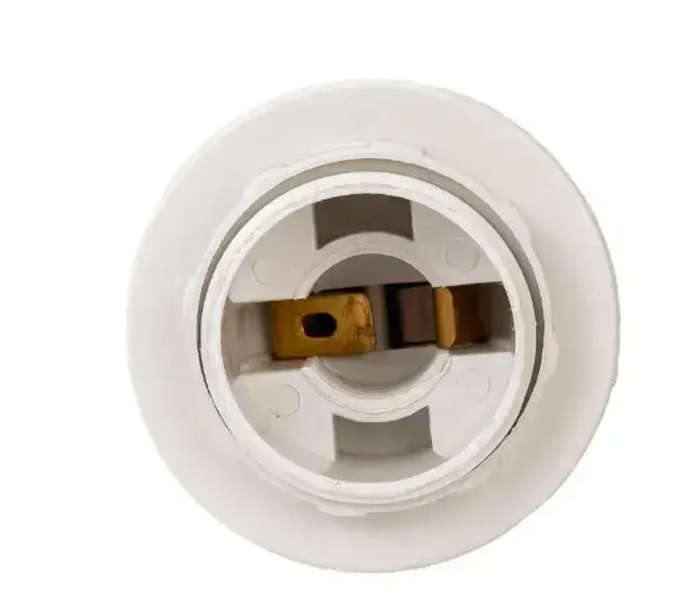 Патрон для лампы E14 пластиковый подвесной с кольцом