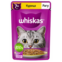 Влажный корм Whiskas для кошек Рагу курица 75 гр