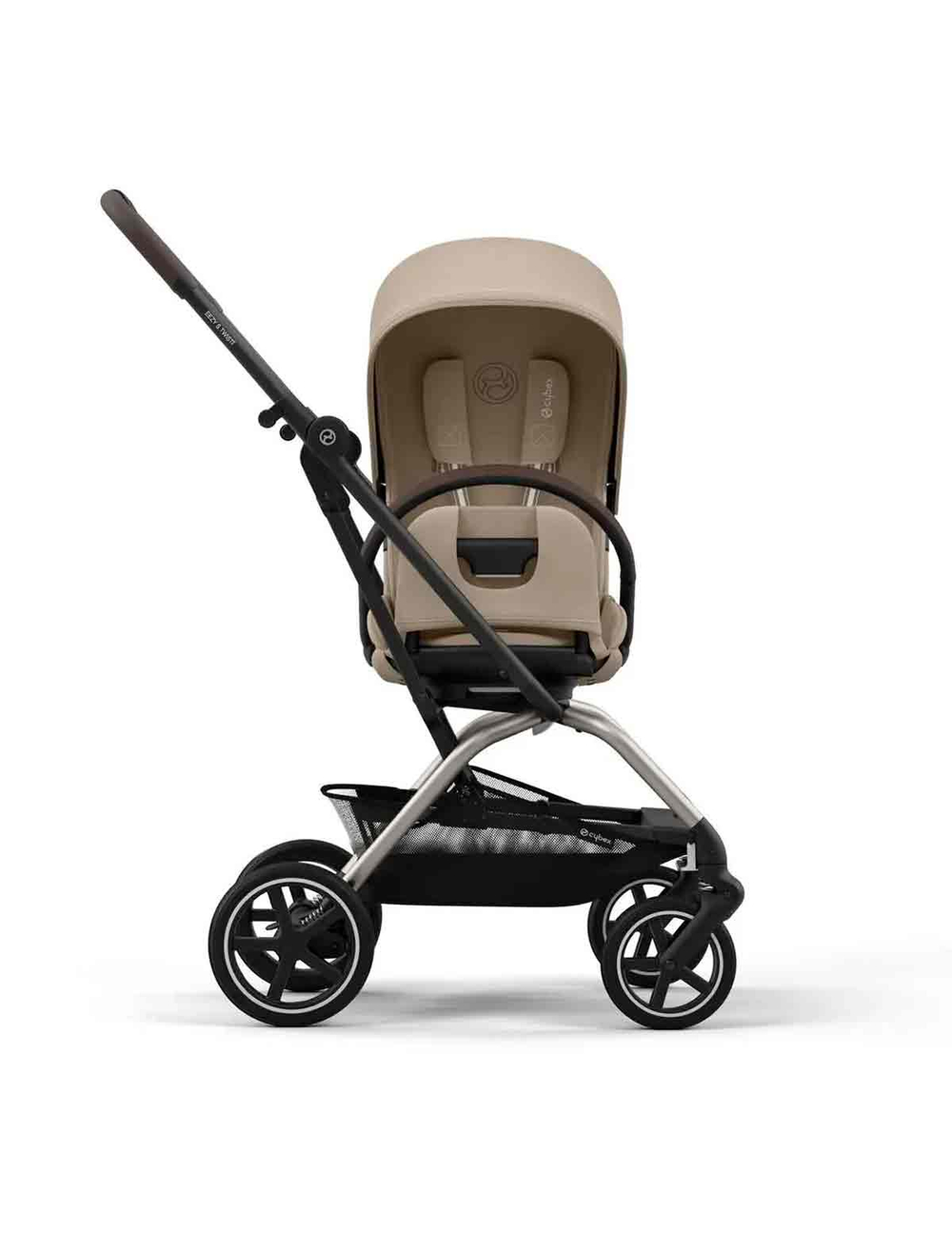 Коляска прогулочная Cybex Eezy S Twist+ 2 SLV (с дождевиком и бампером), Almond Beige