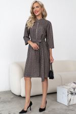 Платье Милана (бежевый/серый) Р11-1248/3 Nikol