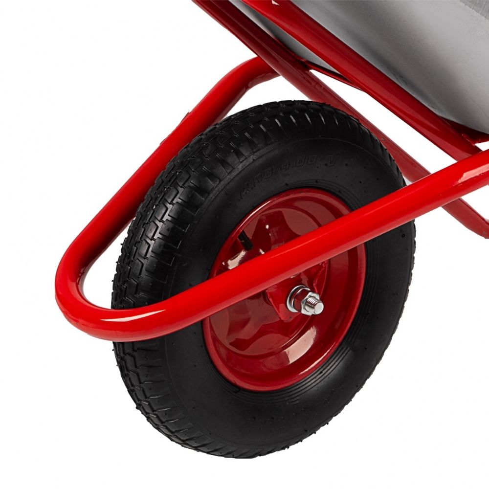 689219 Тачка садово-строительная, усиленная, грузоподъемность 220 кг, объем 110л  Россия