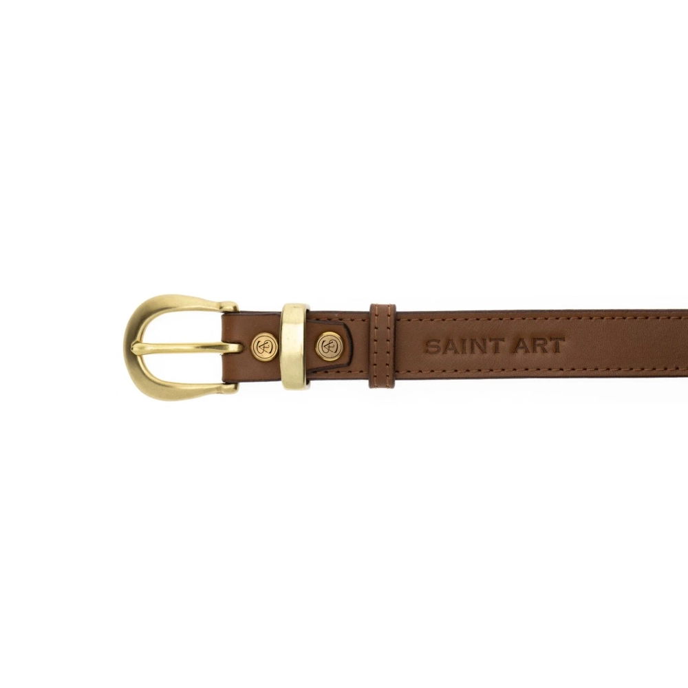 Ремень тонкий с округлой пряжкой