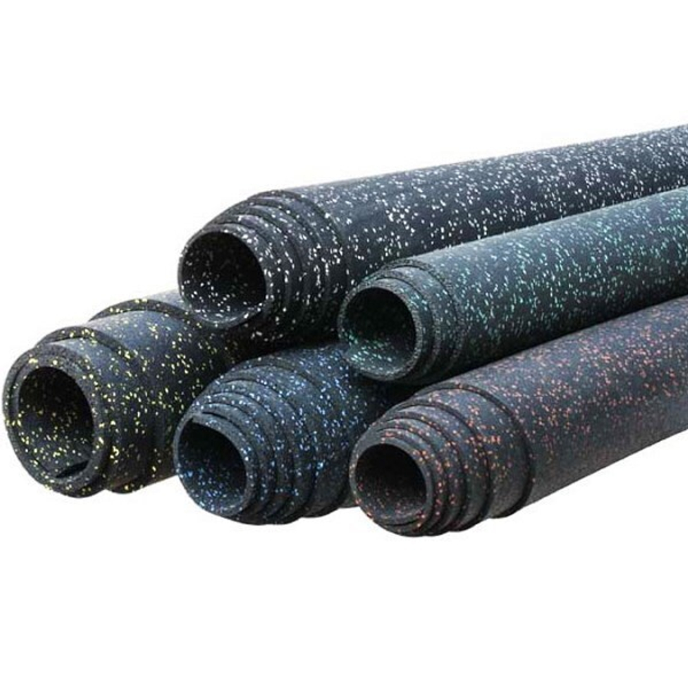 Каучуковое покрытие из резиновой крошки (мix-цветная крошка EPDM 15 %), рулон 6х1200мм Желтый