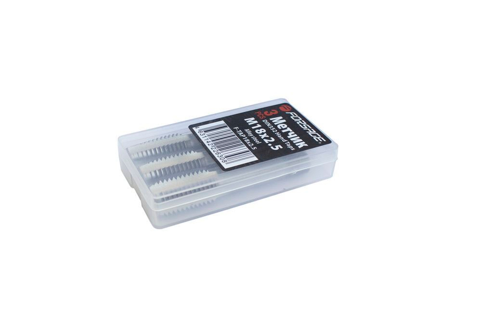 Метчик M18x2.5 (3шт), в пластиковом футляре Forsage F-TAP18x2.5
