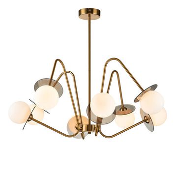 Люстра на штанге 8*G9 V000166 11020/8R Brass латунь Jazz Indigo