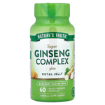Nature's Truth, Super Ginseng Complex Plus, маточное молочко, 60 капсул с быстрым высвобождением