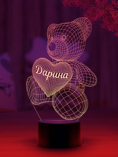 Ночник "Мишка с именем Дарина"