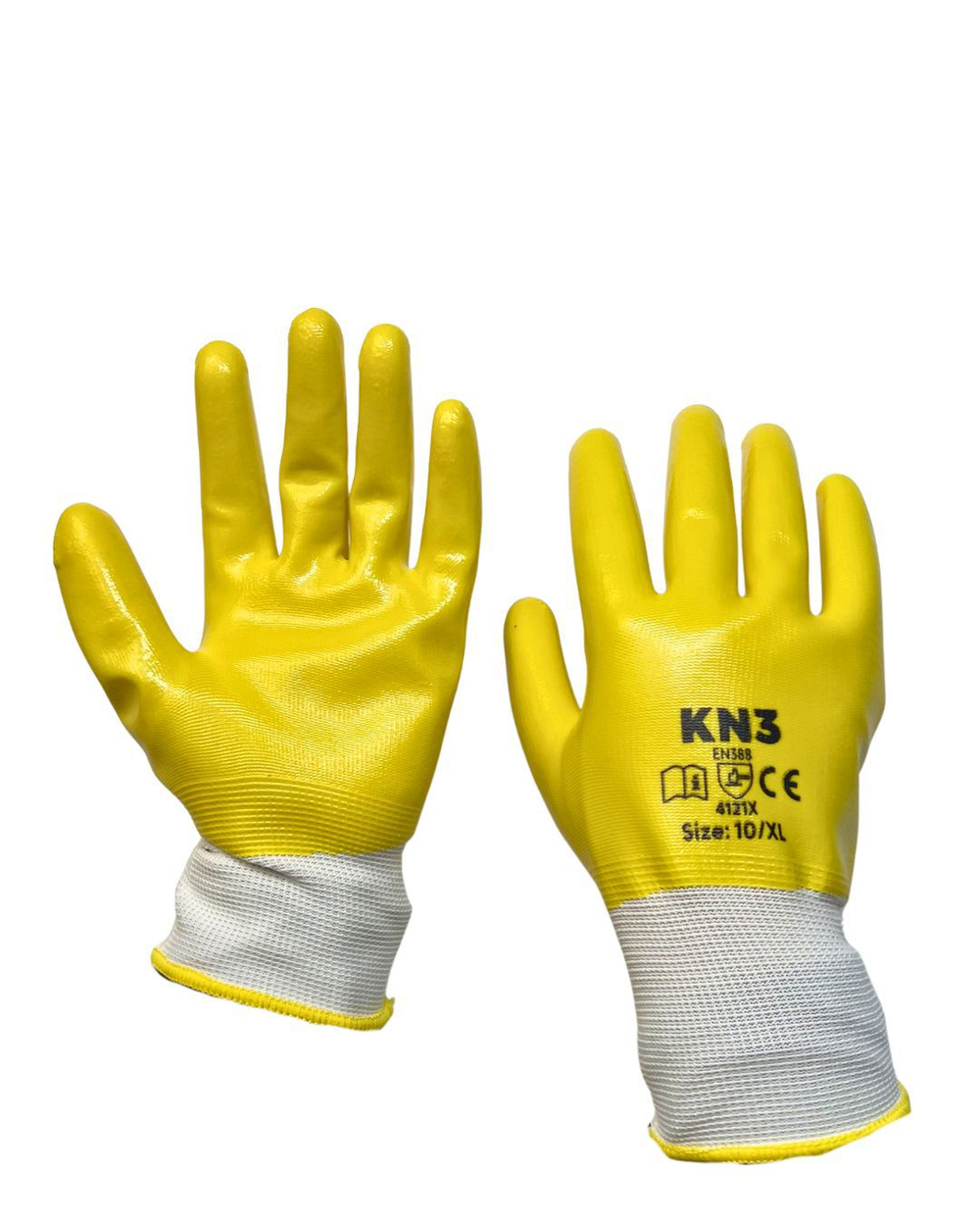 TF-N403 Жёлтые полностью покрытые нитрилом перчатки