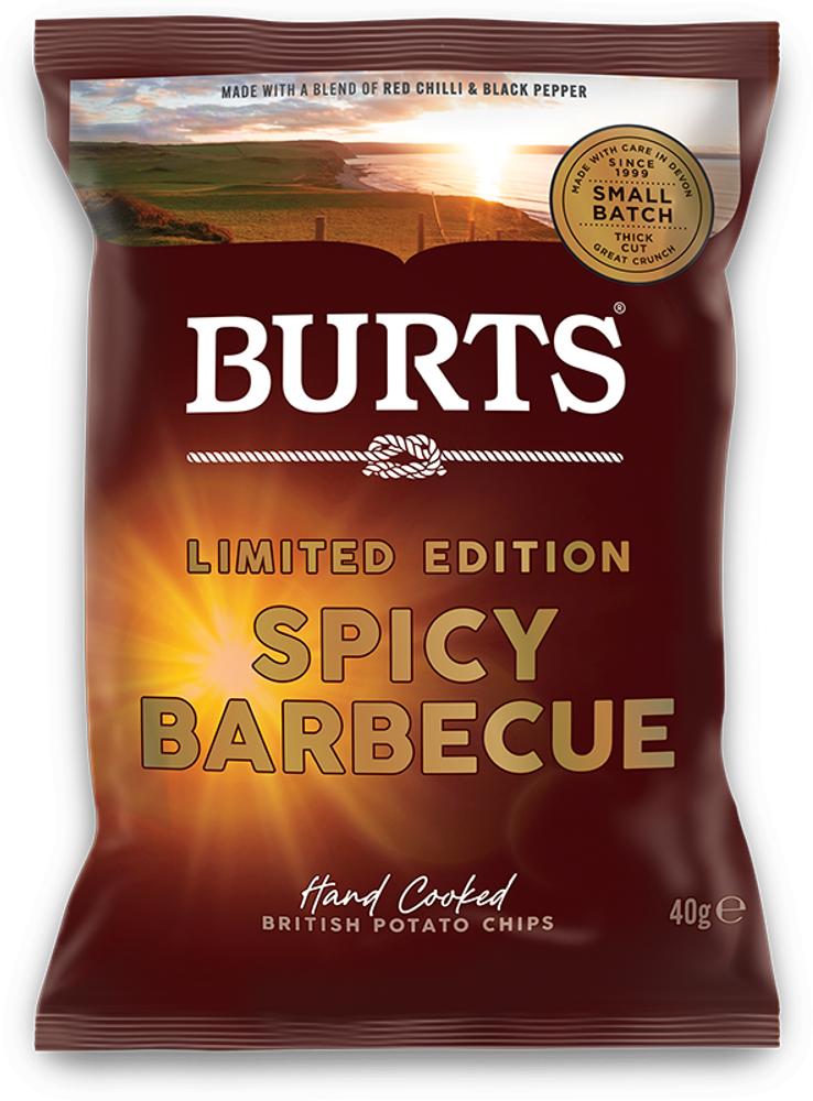 Чипсы картофельные Burts Spicy Barbeque с острым барбекю 40г